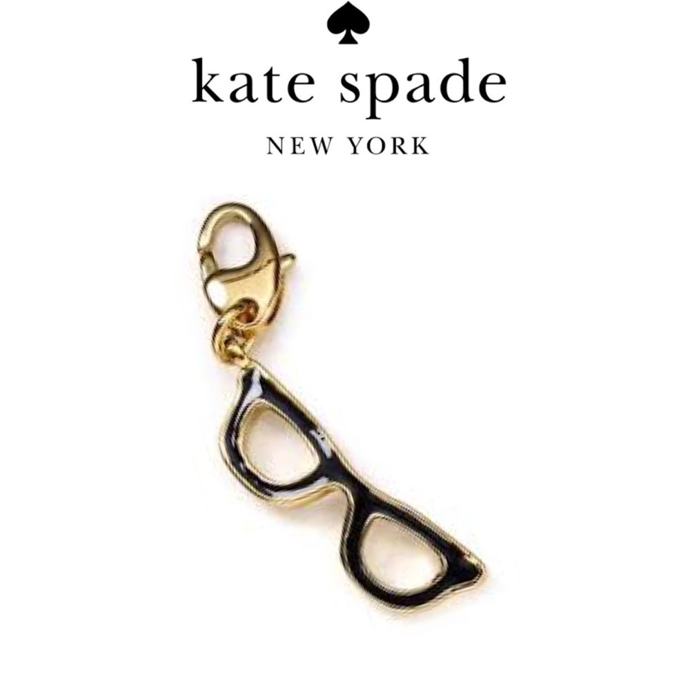 KATE SPADE Black Eyeglasses 12 KT Gold Plated Vintage Charm (No Bracelet) - Picture 1 of 6